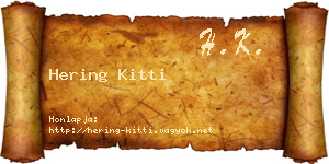 Hering Kitti névjegykártya